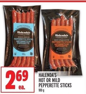 Metro HALENDA'S HOT OR MILD PEPPERETTE STICKS 100 g offer
