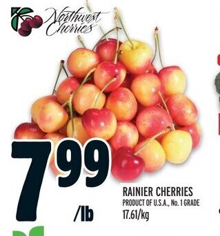 Metro RAINIER CHERRIES offer