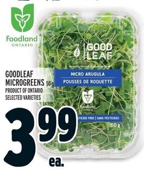 Metro GOODLEAF MICROGREENS offer