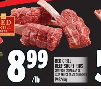 Metro RED GRILL BEEF SHORT RIBS offer