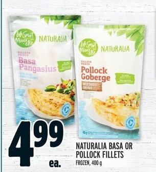 Metro NATURALIA BASA OR POLLOCK FILLETS offer