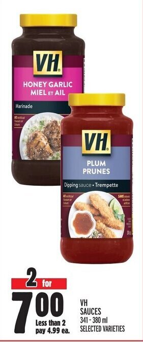 Metro VH SAUCES offer