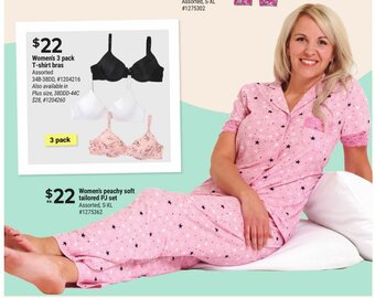 Giant Tiger Women's peachy soft tailored PJ set offer