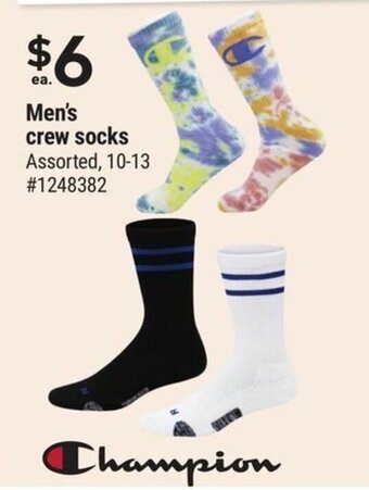 Giant Tiger Men's crew socks offer