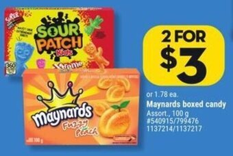Giant Tiger Maynards boxed candy offer