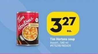 Giant Tiger Tim Hortons soup offer
