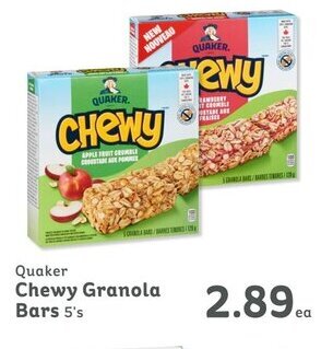 IGA Quaker Chewy Granola Bars offer