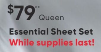 Sleep Country Essential sheet set offer