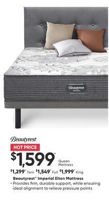 Sleep Country Beautyrest imperial elton mattress offer