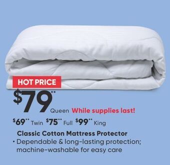 Sleep Country Classic cotton mattress protector offer