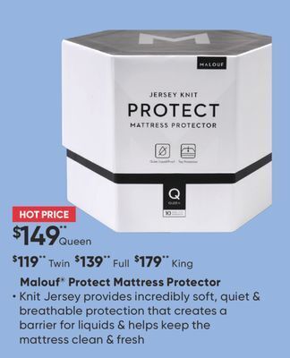 Sleep Country Malouf protect mattress protector offer