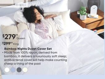 Sleep Country Bamboo nights duvet cover set offer