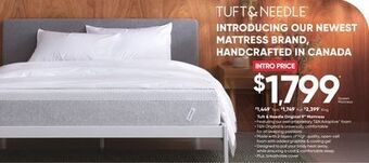 Sleep Country Tuft & needle original 9 mattress offer