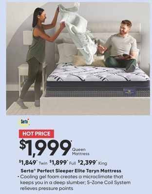 Sleep Country Serta® perfect sleeper elite taryn mattress offer