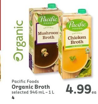 IGA Pacific Foods Organic Broth selected 946 mL - 1L offer