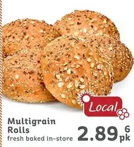 IGA Multigrain Rolls fresh baked in-store 6pk offer