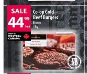 Co-op Beef burgers offer