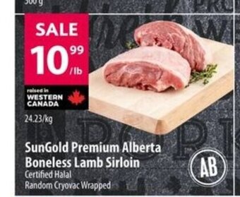 Co-op SunGold Premium Alberta Boneless Lamb Sirloin offer