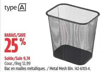 Canadian Tire Metal Mesh Bin. 142-6703-4. offer