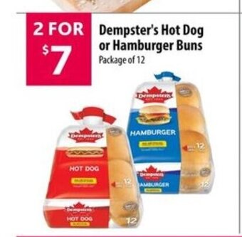 Co-op Dempster's Hot Dog or Hamburger Buns Package of 12 offer