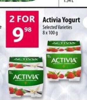 Co-op Activia Yogurt offer