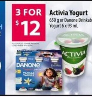 Co-op Activia Yogurt offer