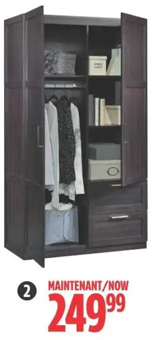 Canadian Tire 2-Door 2-Drawer Wardrobe, Cinnamon. 168-0090-6. offer