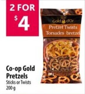 Co-op Gold Pretzels Sticks or Twists 200 g offer
