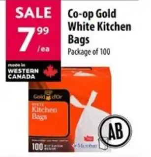 Co-op Gold White Kitchen bags offer