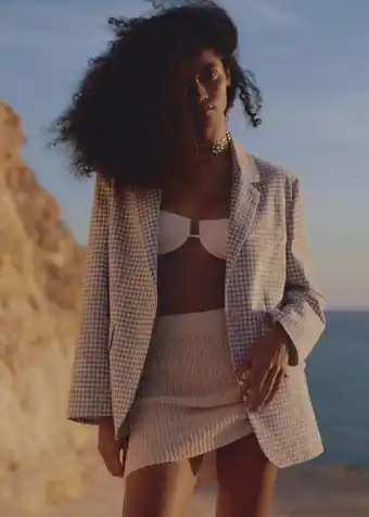 Mango Gingham blazer offer