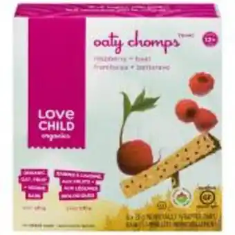 Calgary Co-op Love child organic raspberry & beet bars offer