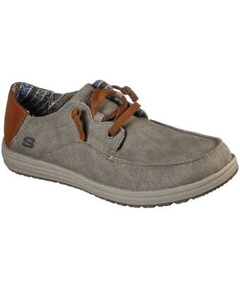 Mark's Skechers men's melson-planon relaxed fit slip-on shoes - taupe offer