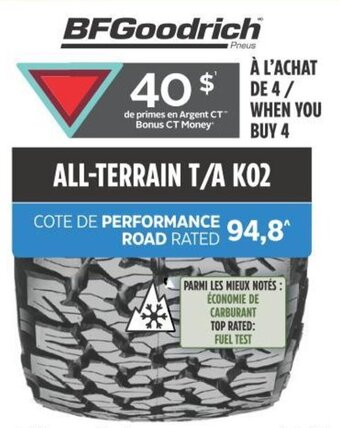 Canadian Tire BFGoodrich ALL-TERRAIN T/A KO2 offer