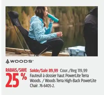 Canadian Tire Fauteuil à dossier haut PowerLite Terra Woods offer
