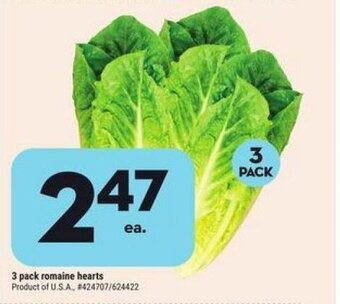 Giant Tiger 3 pack romaine hearts offer