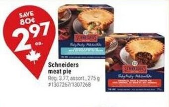 Giant Tiger Schneiders meat pie offer