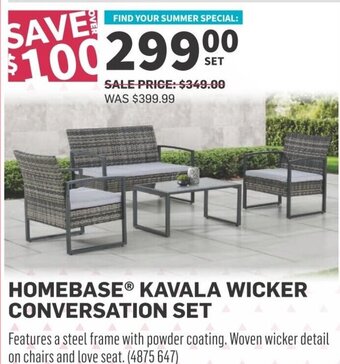 Co-op HOMEBASE KAVALA WICKER CONVERSATION SET offer
