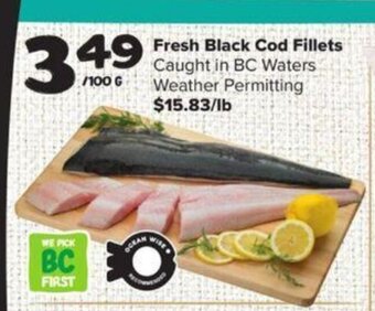 Fresh Black Cod Fillets