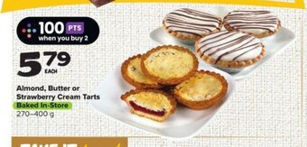 Thrifty Foods Almond, Butter or Strawberry Cream Tarts offer