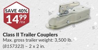 Princess Auto Class ii trailer couplers offer
