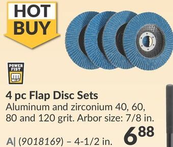 Princess Auto Power fist 4 pc flap disc sets offer