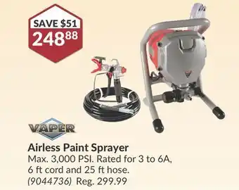 Princess Auto Airless paint sprayer offer