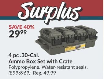 Princess Auto 4 pc. 30-cal. ammo box set with crate offer