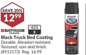 Princess Auto Black truck bed coating offer