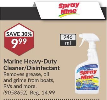 Princess Auto Marine heavy-duty cleaner/disinfectant offer
