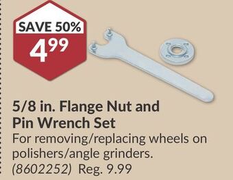 Princess Auto 5/8 in. flange nut and pin wrench offer