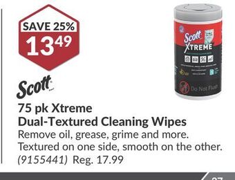 Princess Auto 75 pk xtreme dual-textured cleaning wipes offer