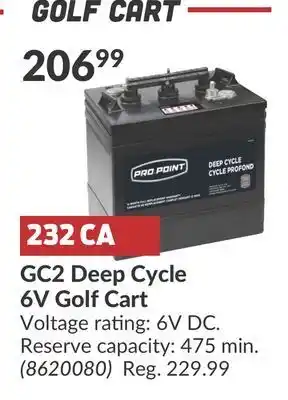 Princess Auto Gc2 deep cycle 6v golf cart offer