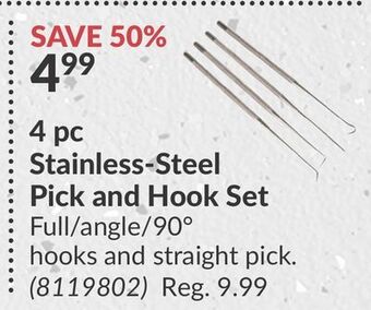 Princess Auto 4 pc stainless-steel pick and hook set offer
