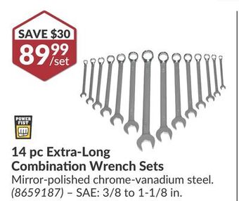 Princess Auto 14 pc extra-long combination wrench sets offer